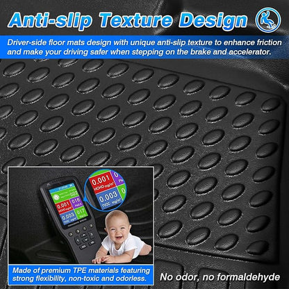 Cartist Custom Fit for Floor Mats Hyundai Santa Fe 2021 2022 2023 (Non-Hybrid) 1st & 2nd Row All Weather Floor Liner Carpet Protection TPE Odorless