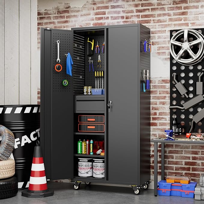 SUXXAN 71" Metal Garage Storage Cabinet