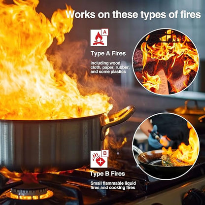 Emergency Fire Blanket - ASTM Certified Fire Suppression Blanket for Home, Kitchen, Grill, Camping, Car & More - 40" x 40" Flame Retardant Fabric, No Mess, Easy Deployment