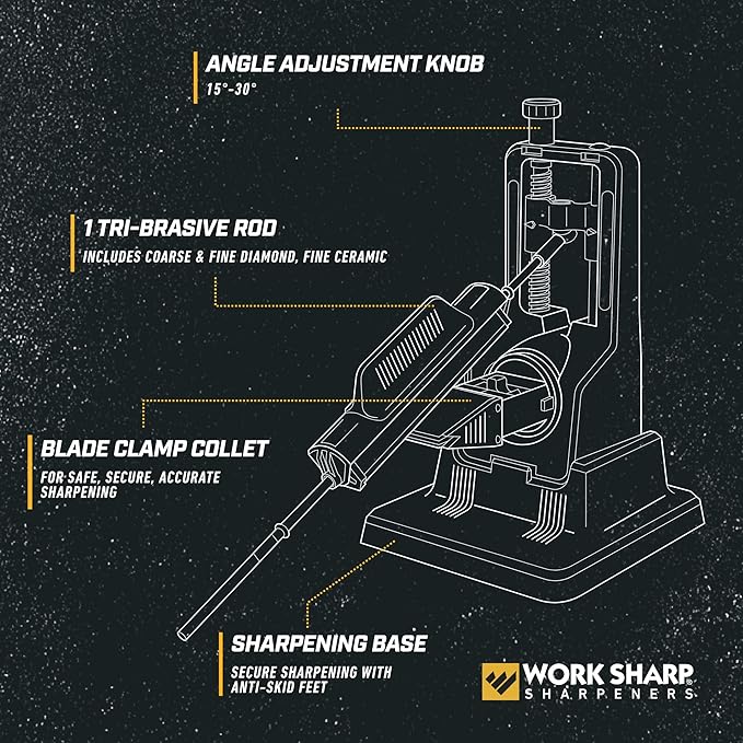 Work Sharp Precision Adjust Knife Sharpener Kit, Sharpens All Pocket and Kitchen Knives with ease & control