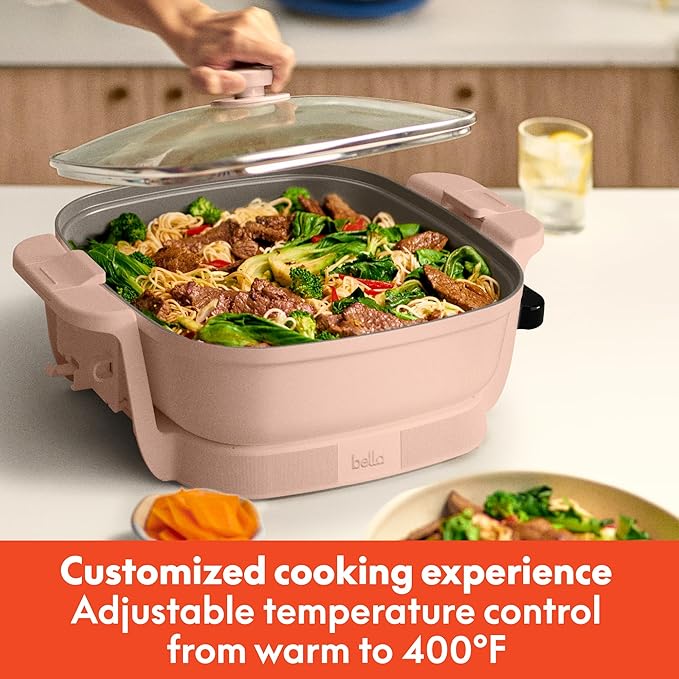 bella Make & Take Electric Skillet, Fits-anywhere™ kitchenware, EverGood™