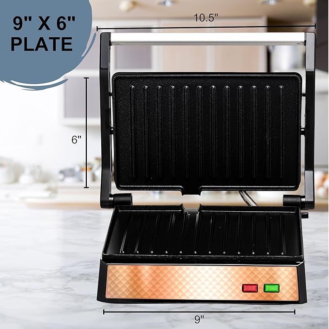 OVENTE Electric Panini Press Sandwich Maker