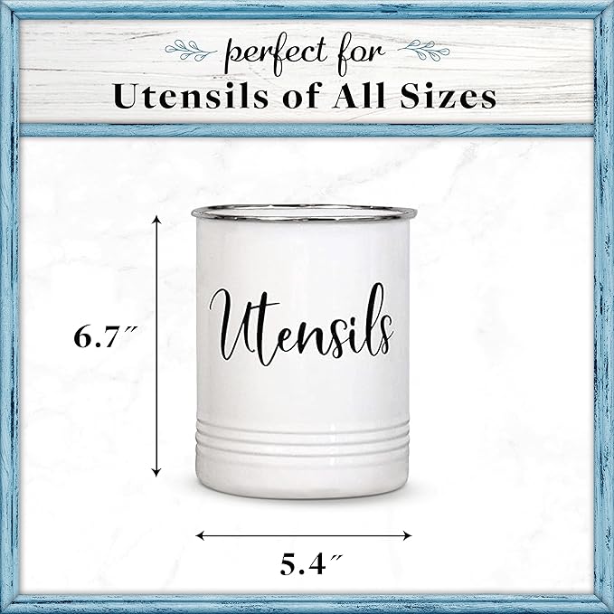 Home Acre Designs Vintage Farmhouse Utensil Holder