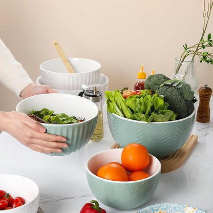 HAPPY KIT Ceramic Mixing Bowls Set, Serving Bowls Set