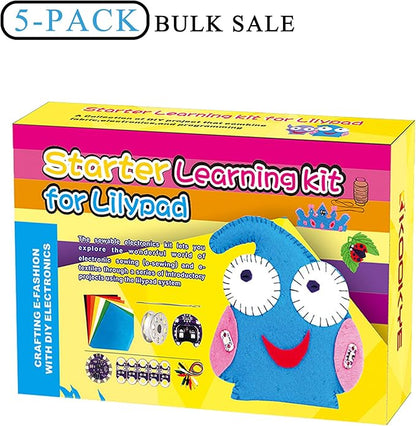 Lilypad Sewable Electronics Starter Kit Learning E-Textile Cuttable Electronics Kit (5)