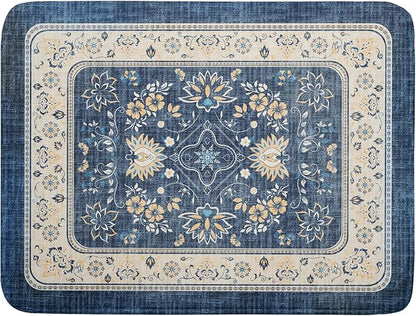 Blue Boho Dish Drying Mat for Kitchen Counter 18x24 Inch Fast Dry Drying Pad