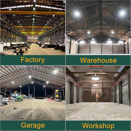 ACOHOOK 420W LED High Bay Light 5000K Daylight UFO Commercial Bay Light