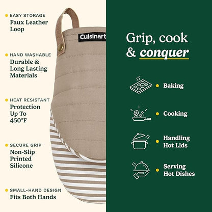 Cuisinart Mini Oven Mitts – 5.5” x 8” Heat-Resistant Kitchen Mitts