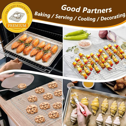 P&P CHEF 16 + 12.5 Inch Stainless Steel Baking Sheet