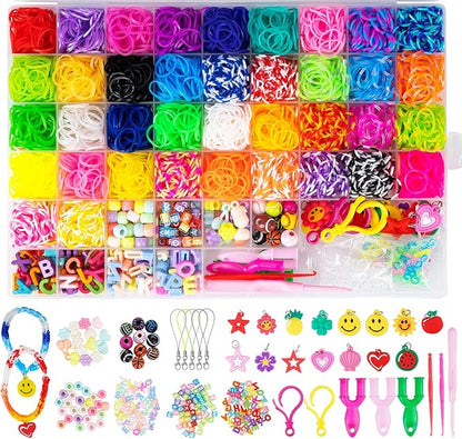 ABSOFINE 3000+ Rubber Band Bracelet Kit, Loom Bracelet Making Kit for Girls, Loom Bands Refill Kits Gift for Boys Birthday DIY Friendship Bracelets
