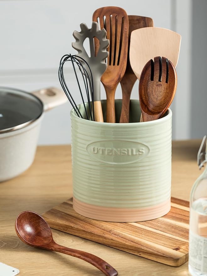 YHOSSEUN Kitchen Utensil Holder, Ceramic Utensil Holder