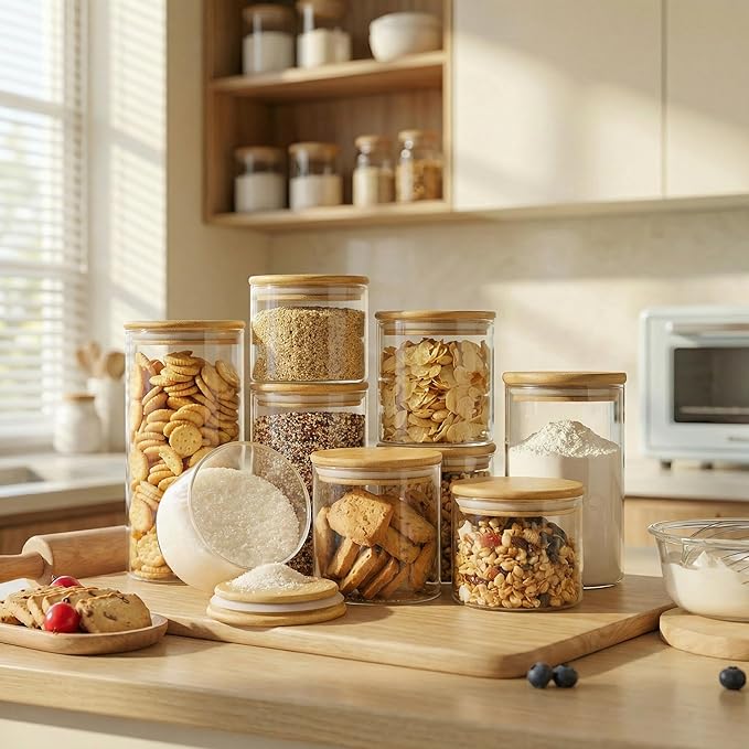 HomArtist 17oz - 4 Pack Glass Jars
