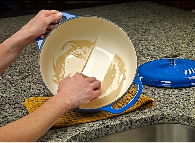 Mercer Culinary Enameled Cast Iron Round Dutch Oven, 6 qt.