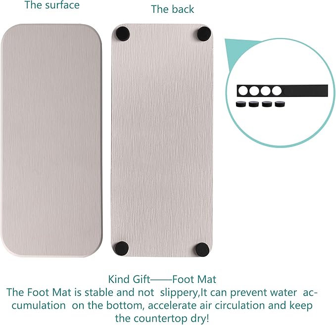NiuYichee 2 Pcs Water Absorbing Stone Trays, Kitchen/Bathroom Sink Soap Dish