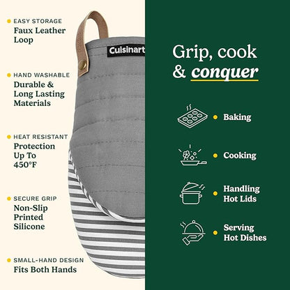Cuisinart Mini Oven Mitts – 5.5” x 8” Heat-Resistant Kitchen Mitts