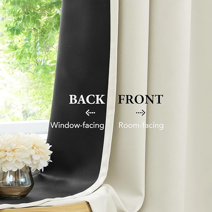 Beauoop 100% Blackout Curtains 96 Inches Long