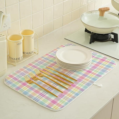 Spring Dish Drying Mat 18x24 Inches