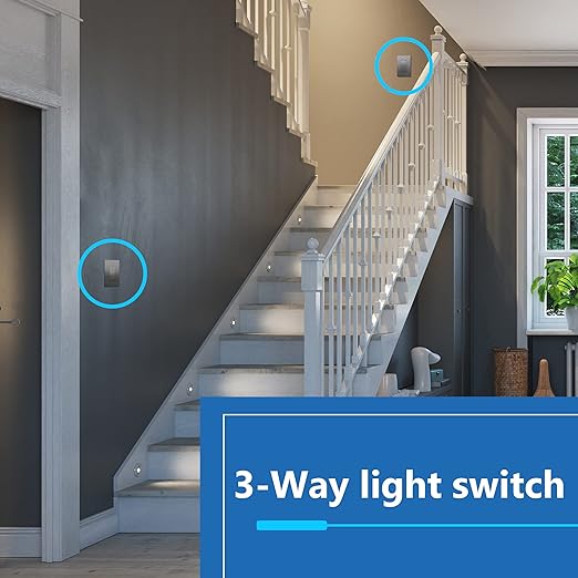 LIDER Minimalist Design Matte Finish Lighted Decorator Switch, Frameless Paddle