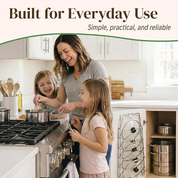 Evelots 6-Tier Pot Lid Organizer