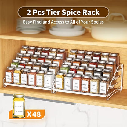 BOIVSHI Spice Organization for Cabinet, Spice Rack Organizer, Spice Rack