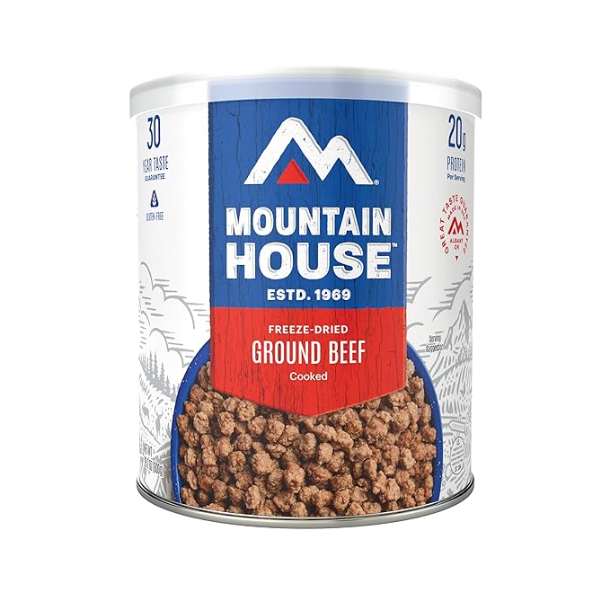 Mountain House Ground Beef #10 Can | Freeze Dried Survival & Emergency Food | Gluten-Free | 22 Servings