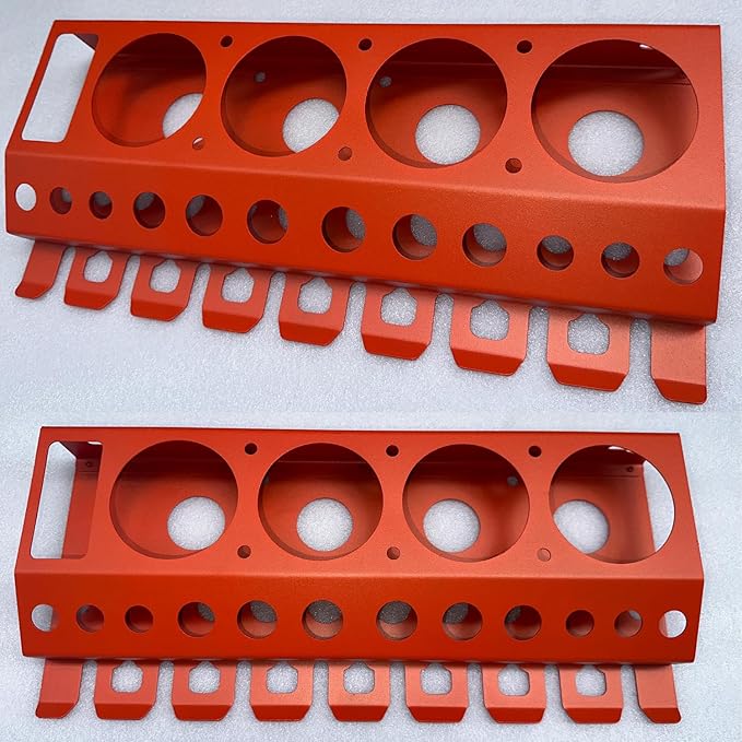 Bottle Storage Rack, Detailing Brush Organizer, Spray Bottle Storage Rack, 3/8" Air Tool Holder, for Garage and Workspace (1pc-Orange)