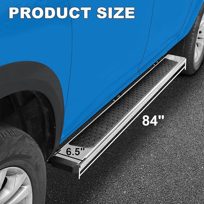 COMNOVA 6.5”Side Steps Running Boards Compatible with 2007-2018 Chevy Silverado/Gmc Sierra 1500(Include 2019 1500 Ld)&2017-2019 2500HD 3500HD. Step Bars Running Boards for Silverado Crew Cab.
