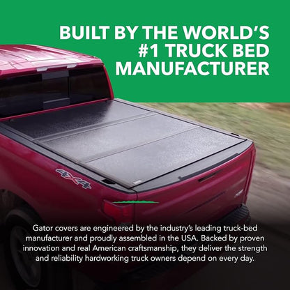 Gator EFX Hard Tri-Fold Truck Bed Tonneau Cover - Heavy-Duty Truck Bed Protection - Durable Aluminum Panels - Hard Folding Tonneau Cover - 2019-2026 Dodge Ram 1500 - 5'7" Bed