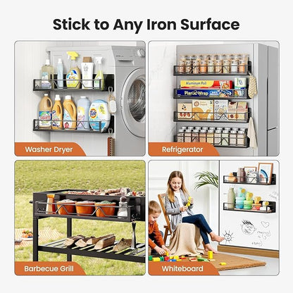 Mystozer 16.9 Inch Wide Large Capacity Magnetic Spice Rack
