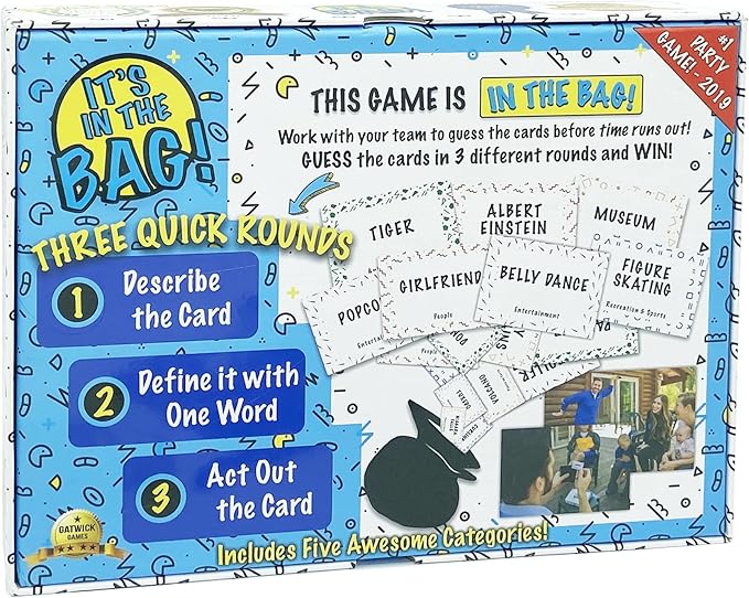 It’s in The Bag - Ultimate Family Game for Game Night, 3 Rounds of Wild Easy Fun! Best Board and Party Games for Adults, Groups, and Kids