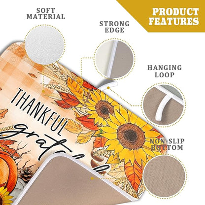 Giwawa Autumn Pumpkins Dish Drying Mat
