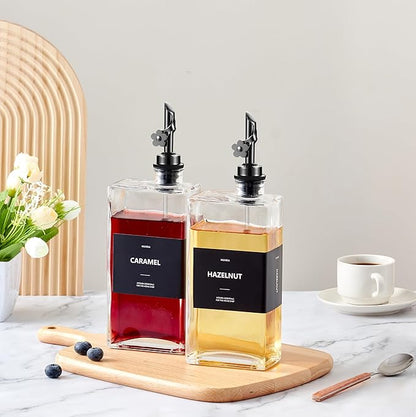 Olive Oil Dispenser Bottle for Kitchen, 16.9 oz/ 500 ml Vinegar Dispenser