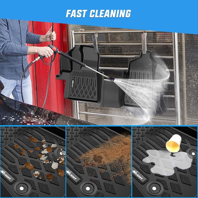 Nilight TPE Floor Mats for Ford Transit 150 250 350 350HD w/Carpet Flooring (No for Connect) 2015 2016 2017 2018 2019 2020 2021 All Weather Custom Fit Heavy Duty Floor Liners