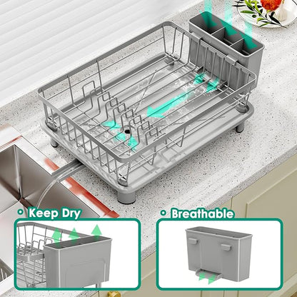 GAOKASE Dish Drying Rack, Stainless Steel-Dish Rack, Dish Racks