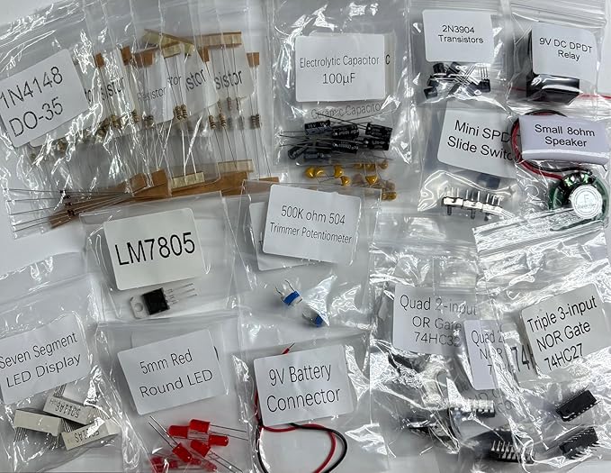 Make: Electronics Mini Kit 4 Educational Electronic Component Pack That Follow Experiments in Charles Platt's 3rd Edition Book (PTTMini3rd-Comp4)