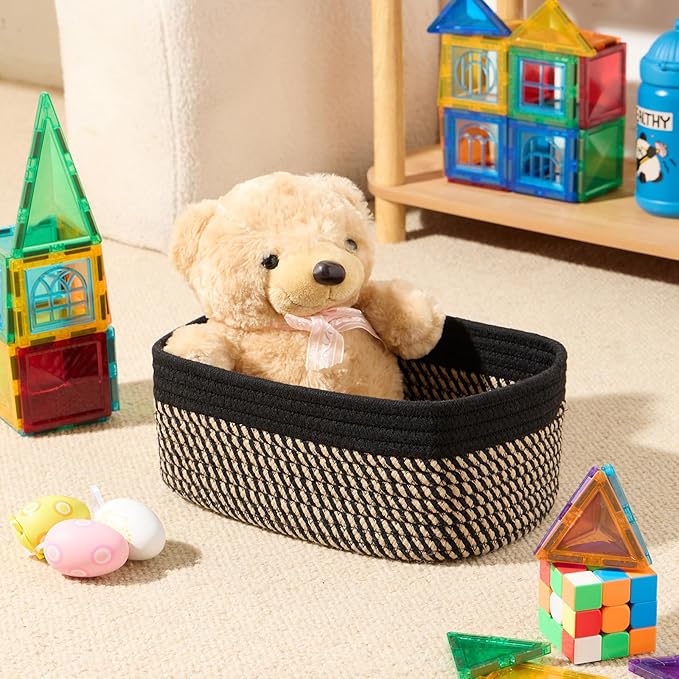 MiniArk Small Storage Baskets for Organizing | Closet Organizer Bins | Shelf