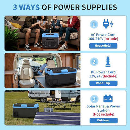 30L Car Refrigerator Freezer, 32QT Single Zone Portable Fridge