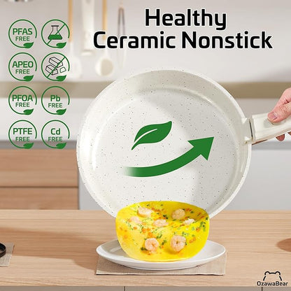 26 Pcs Pots and Pans Set Non Stick, Ceramic Cookware Set Non Toxic