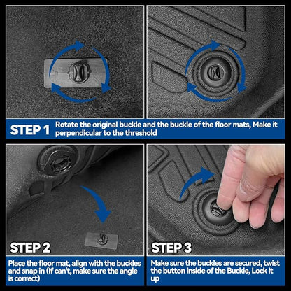 Custom Fit Floor Mats for 2026 Toyota C-HR, All Weather TPE Floor Liners & Trunk Mat & Backrest Protectors & Door Sill Guard, Odorless Full Set Interior Accessories