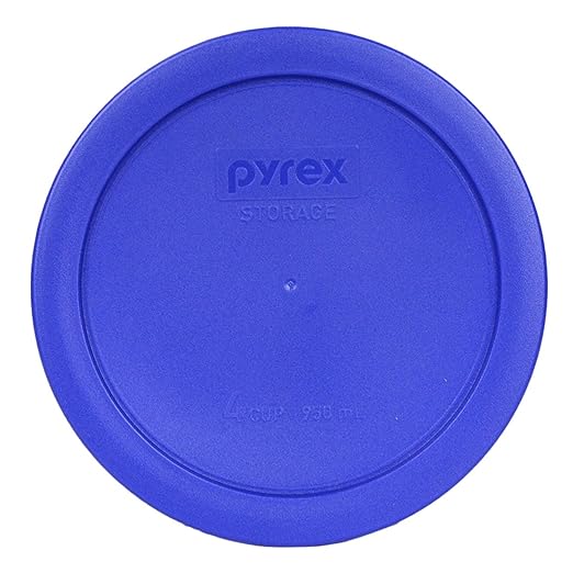 Pyrex 7201-PC Round 4 Cup Cadet Blue Plastic Storage Lid, Made in USA
