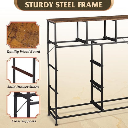 WLIVE 9 Drawer Dresser, Fabric Storage Tower