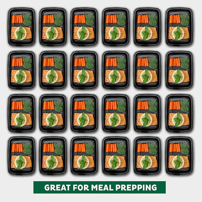 Freshware Meal Prep Containers [150 Pack] 1 Compartment with Lids, Food Storage Containers, Bento Box, BPA Free, Stackable, Microwave/Dishwasher/Freezer Safe (24 oz)