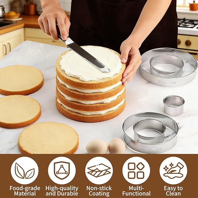 9Pcs Round Cookie Cutter Set