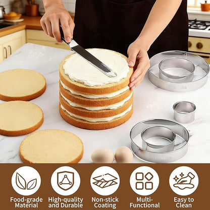 9Pcs Round Cookie Cutter Set