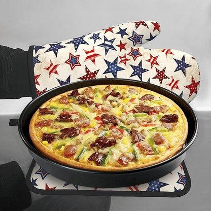 Patriotic Stars Oven Mitts