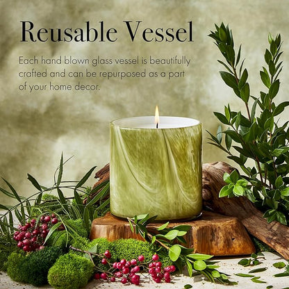 LAFCO New York Signature Candle, Andean Myrtle - 15.5 oz - 90-Hour Burn Time - Reusable, Hand Blown Glass Vessel - Made in The USA