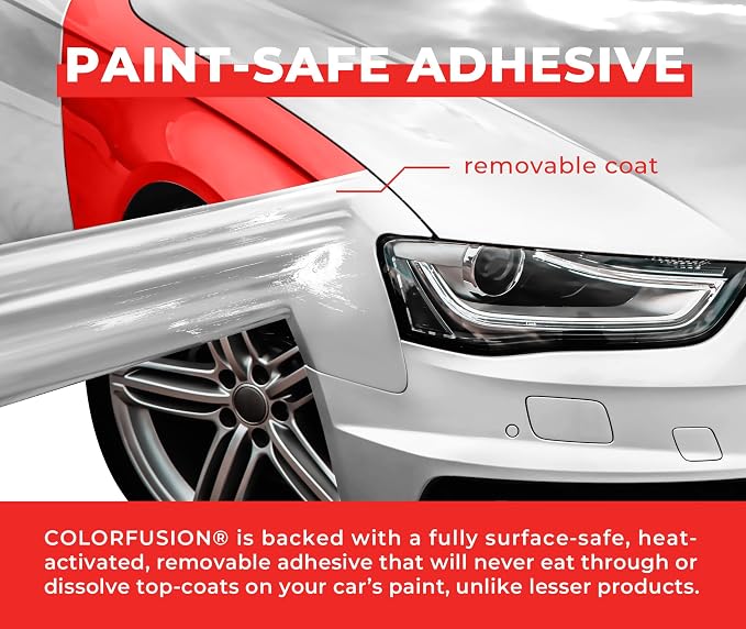 ColorFusion PPF by VViViD, Gloss Polar White Dry Apply PPF Vinyl Car Wrap Roll 20ft x 5ft