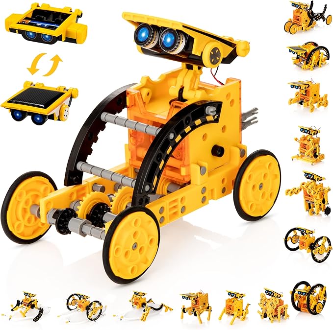 14-in-1 Solar Robot Kit, Stem Projects for Kids Age 8-12, Educational STEM Science Toy, DIY Solar Power Building Kit, Robotic Set Toys Gift for Boys Girls 8 9 10 11 12 Years Old