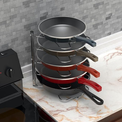 Simple Houseware Cabinet Pantry Pot and Pan Organizer Holder Rack