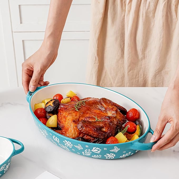 Baking Dish Casserole Dish Ceramic Au Gratin Baking Dish Lasagna Pan Oval